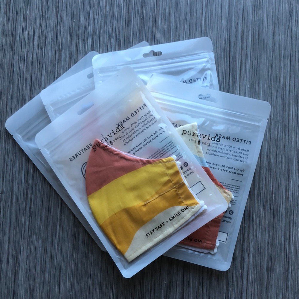 🆕 5 PURA VIDA CLOTH FACE MASKS